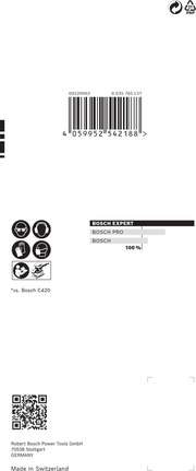 <!-- language missing --> BoschEXPERT C470 砂紙 80x133mm 100 克 10 片裝